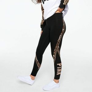 Victoria’s Secret Pink Large Cheetah Bling Legging